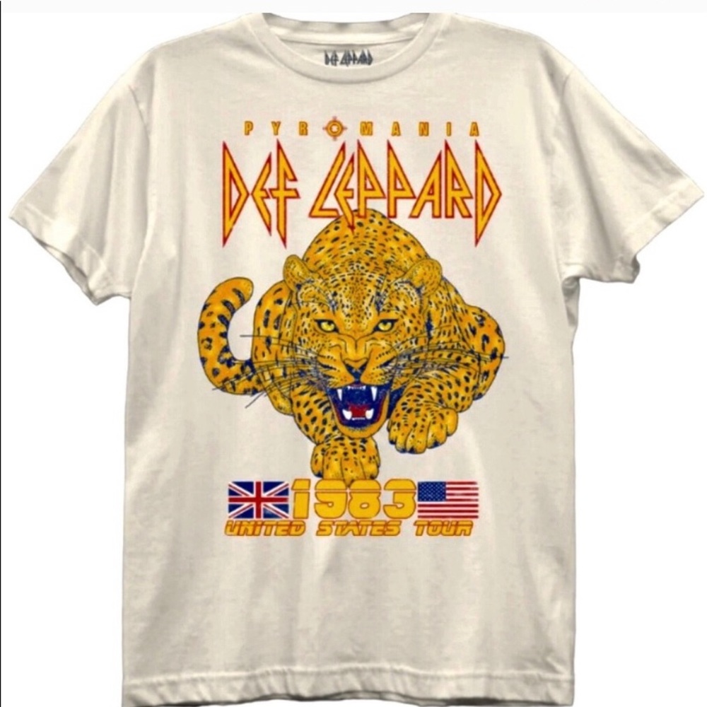 Def Leppard X-L T-Shirt Boyfriend Cream Pyromania